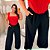 Calça Pantalona Mg Preta Plus Size - Imagem 3