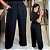 Calça Pantalona Duna Preto Plus Size - Imagem 1