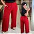 Calça Pantalona Duna Vermelho Plus Size - Imagem 1