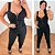 Macacão Bengaline Vip Preto Plus Size - Imagem 1