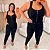 Macacão Bengaline Vip Preto Plus Size - Imagem 4