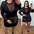 Body Tule Manga Preto Plus Size - Imagem 1