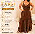 Vestido Alça Farm Liso Vinho Plus Size - Imagem 2