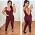 Macacão Bengaline Vip Marsala Plus Size - Imagem 1