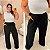 Calça Pantalona Canelada Veronica Preto Plus Size - Imagem 3