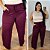 Calça Pantalona Canelada Veronica Marsala Plus Size - Imagem 1