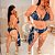 Biquíni com Short Perla Preto Plus Size Praia - Imagem 2