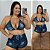 Biquíni com Short Perla Preto Plus Size Praia - Imagem 1