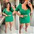 Conjunto Short Saia Ligia Verde Plus Size - Imagem 3