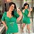 Conjunto Short Saia Ligia Verde Plus Size - Imagem 1