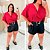 Camisa Mullet Vermelha Plus Size - Imagem 3