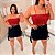 Top Faixa Brilho Vermelho Plus Size - Imagem 3