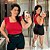 Regata Canelada Vermelho Plus Size - Imagem 1