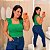 Regata Canelada Verde Bandeira Plus Size - Imagem 1