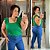 Regata Canelada Verde Bandeira Plus Size - Imagem 1