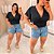 Cropped Canelado Aline Preto Plus Size - Imagem 3