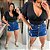 Cropped Canelado Aline Preto Plus Size - Imagem 3