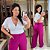 Cropped Canelado Aline Branco Plus Size - Imagem 1