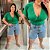 Cropped Canelado Aline Verde Bandeira Plus Size - Imagem 3