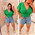 Cropped Canelado Aline Verde Bandeira Plus Size - Imagem 3