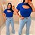 Cropped Canelado Lina Azul Royal Plus SIze - Imagem 4