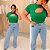 Cropped Canelado Lina Verde Bandeira Plus SIze - Imagem 4
