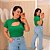 Cropped Canelado Lina Verde Bandeira Plus SIze - Imagem 1