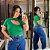 Cropped Canelado Lina Verde Bandeira Plus SIze - Imagem 1