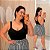 Alcinha Canelada Preta Plus Size - Imagem 1