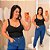 Alcinha Canelada Preta Plus Size - Imagem 1