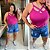 Alcinha Cruzada Fucsia Plus Size - Imagem 3