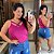 Alcinha Cruzada Fucsia Plus Size - Imagem 1