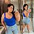 Alcinha Canelada Azul Royal Plus Size - Imagem 1