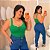 Alcinha Canelada Verde Bandeira Plus Size - Imagem 1