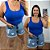 Regata Alça Larga Azul Royal Plus Size - Imagem 1