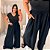 Calça Pantalona Cós Duplo Preta Plus Size - Imagem 4