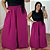 Calça Pantalona Cós Duplo Fucsia Plus Size - Imagem 1