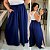 Calça Pantalona Cós Duplo Azul Marinho Plus Size - Imagem 1