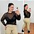 Blusa Tule Manga Longa Preto Plus Size - Imagem 1