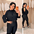 Blusa Manga Reina Preta Plus Size - Imagem 4