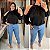 Blusa Manga Reina Preta Plus Size - Imagem 2