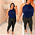 Blusa Gola Duna Azul Marinho Plus Size - Imagem 7