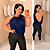 Blusa Gola Duna Azul Marinho Plus Size - Imagem 1
