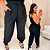 Calça Alfaiataria Lari Preto Plus Size - Imagem 1