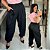 Calça Alfaiataria Lari Preto Plus Size - Imagem 1