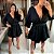 Macaquinho Cindy Manga Longa Preto Plus Size - Imagem 2