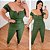 Macacão Vip Ciganinha Priscila Verde Militar Plus Size - Imagem 2