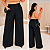 Pantalona Linhão Jussara Preto Plus Size - Imagem 1