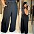 Pantalona Linhão Jussara Preto Plus Size - Imagem 1