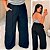 Pantalona Linhão Jussara Preto Plus Size - Imagem 1